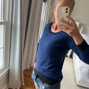 Extra small blue striped sweater